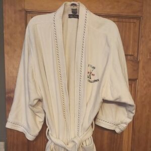 Men's vintage Nautica white tie closure bath robe